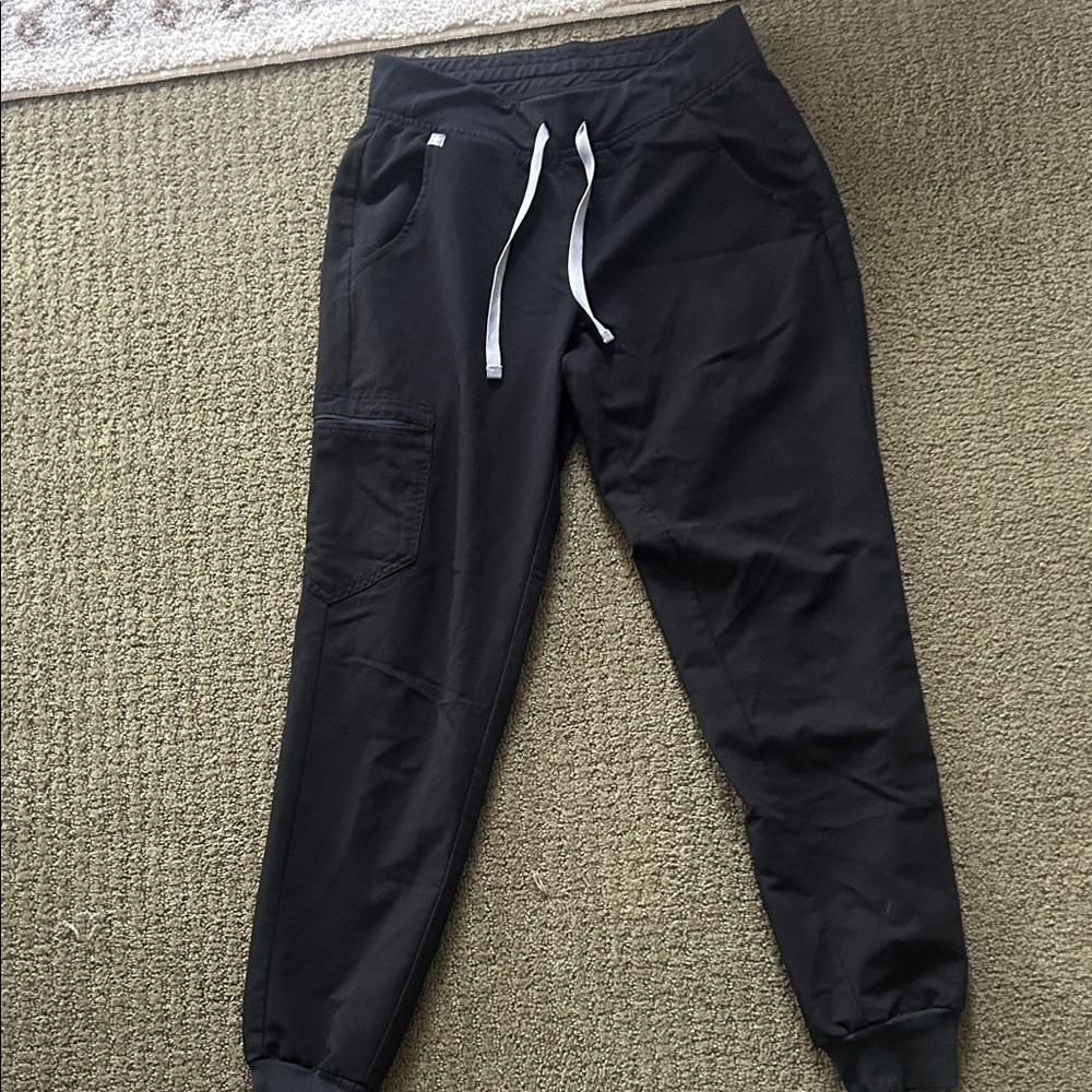 Figs Black Technical Jogger Pants